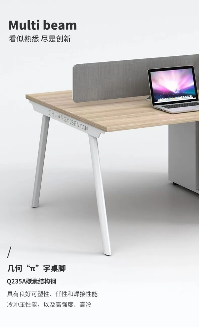 Office Desk and Chair Set - Modern Workstation Computer Desk with Privacy Screen - Cubicle Style for Staff and Home Office showcase 10