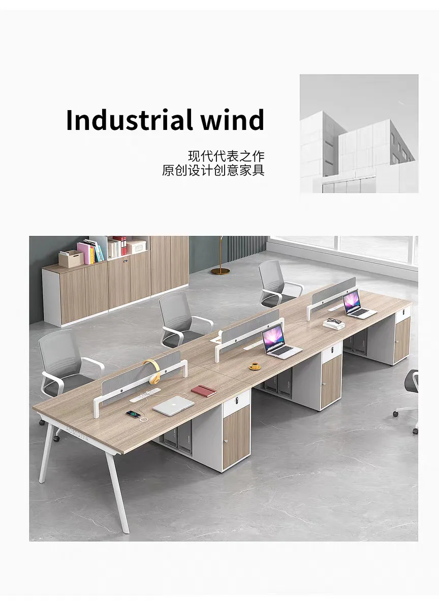 Office Desk and Chair Set - Modern Workstation Computer Desk with Privacy Screen - Cubicle Style for Staff and Home Office showcase 12