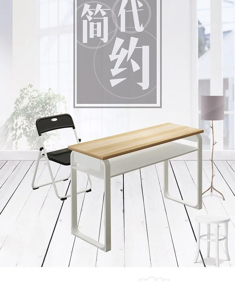 Training Table and Chair Set for Educational Institutions - Classroom Double Desks and Chairs - Splicable Conference Room Long Desks - Simple and Modern Design showcase 5