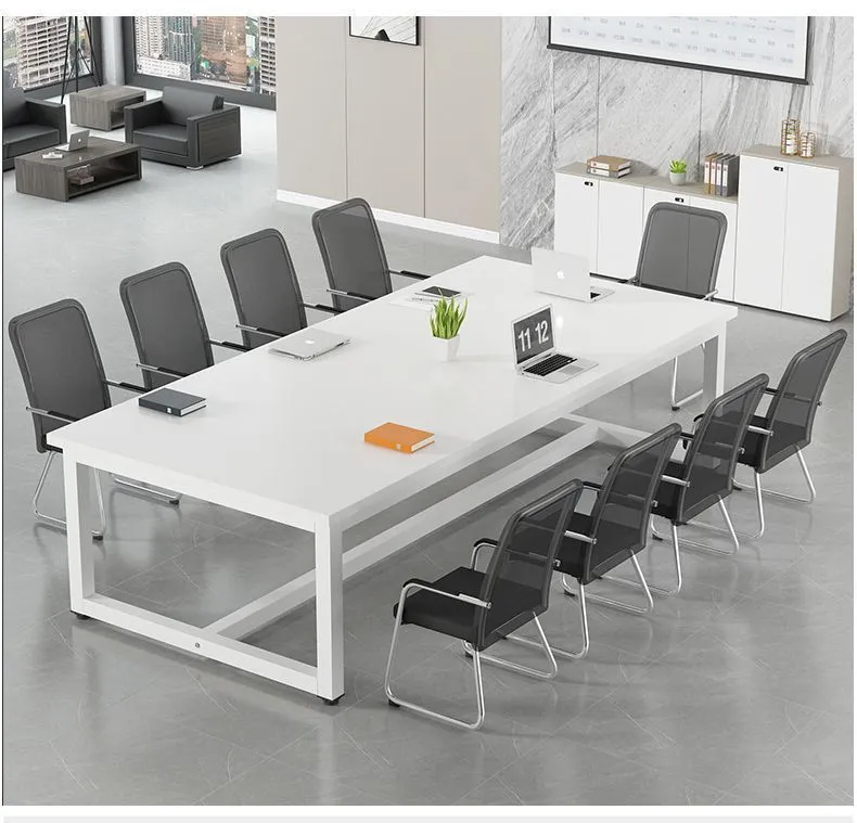 Large Conference Table Rectangular Office Furniture Meeting Room Desk Table and Chair Set Long Workbench for Business Meetings and Presentations showcase 19