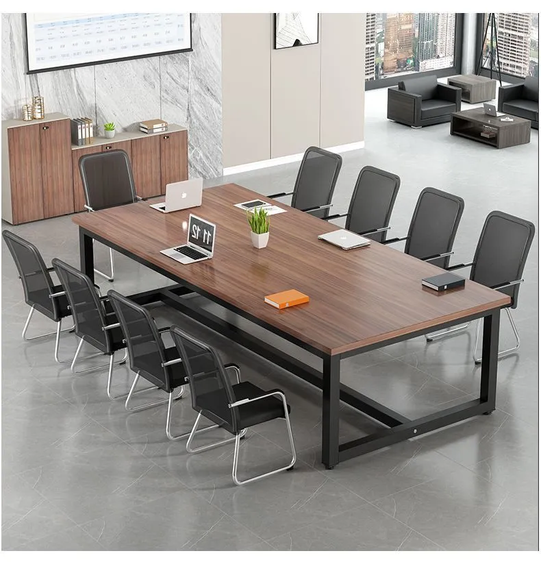Large Conference Table Rectangular Office Furniture Meeting Room Desk Table and Chair Set Long Workbench for Business Meetings and Presentations showcase 18