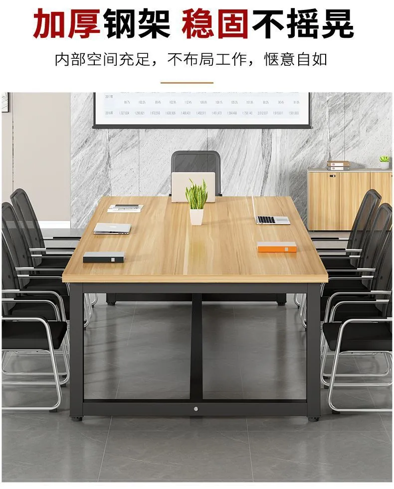 Large Conference Table Rectangular Office Furniture Meeting Room Desk Table and Chair Set Long Workbench for Business Meetings and Presentations showcase 11