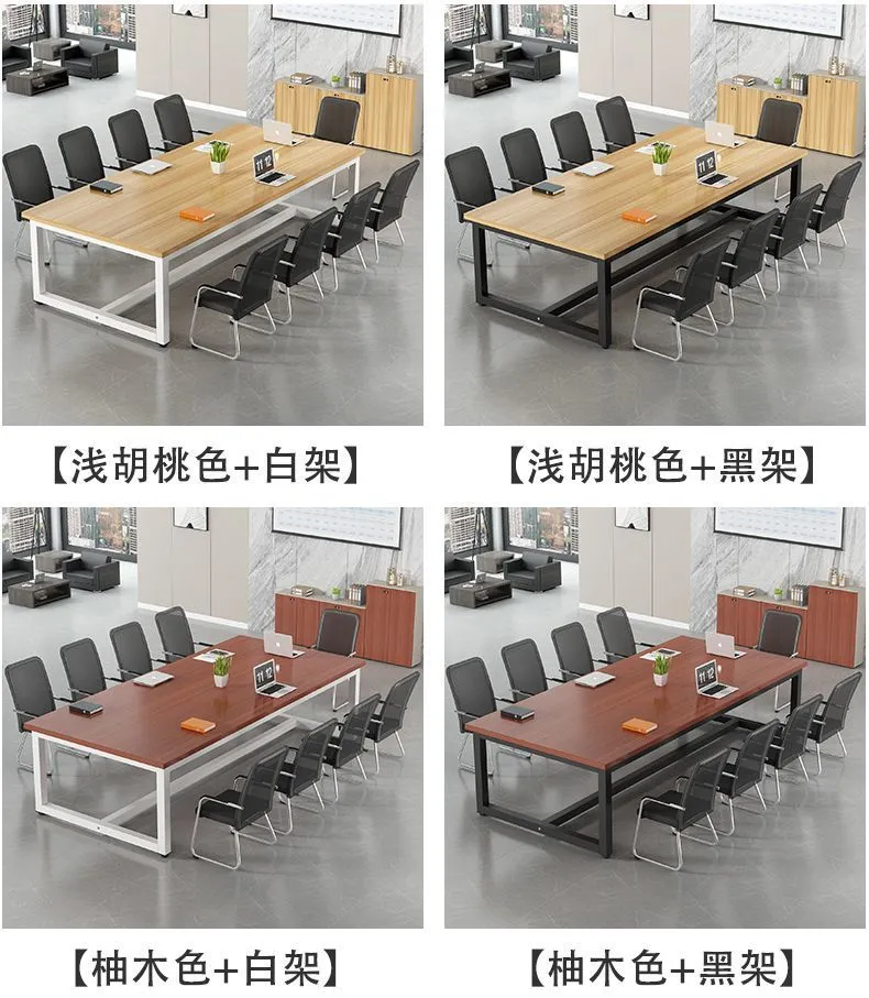 Large Conference Table Rectangular Office Furniture Meeting Room Desk Table and Chair Set Long Workbench for Business Meetings and Presentations showcase 6