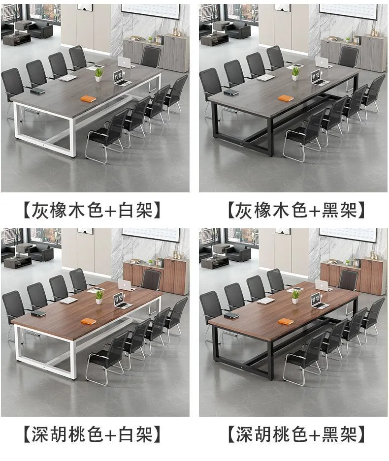 Large Conference Table Rectangular Office Furniture Meeting Room Desk Table and Chair Set Long Workbench for Business Meetings and Presentations showcase 7