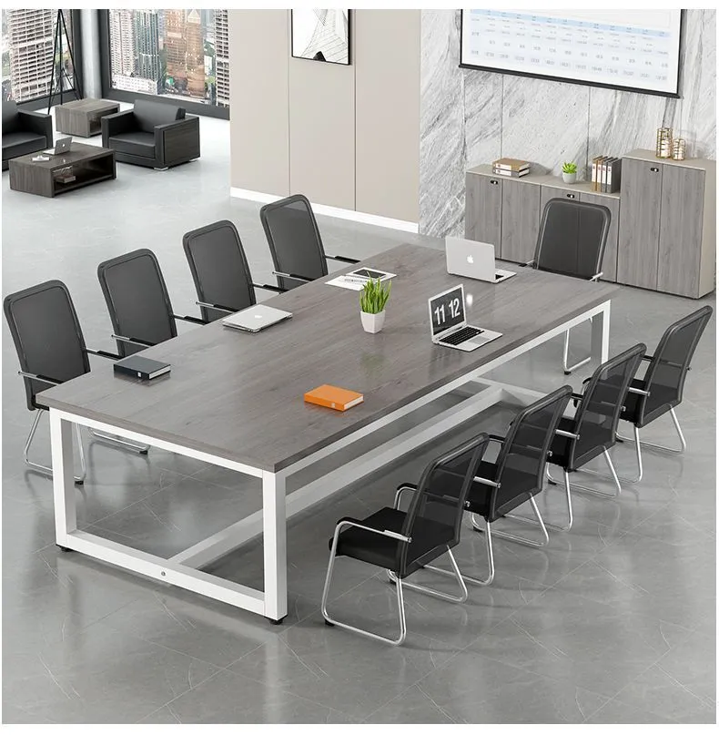 Large Conference Table Rectangular Office Furniture Meeting Room Desk Table and Chair Set Long Workbench for Business Meetings and Presentations showcase 17