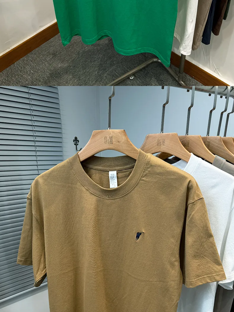 Men's Premium Cotton T-Shirt - Short Sleeve, Loose Fit, Round Neck - Solid Color Summer Top - High-End Casual Style 2025 Collection showcase 13