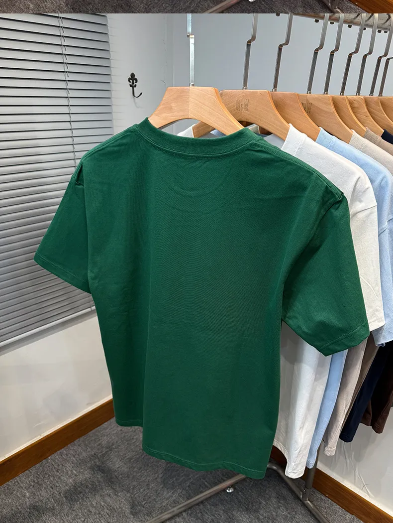 Men's Premium Cotton T-Shirt - Short Sleeve, Loose Fit, Round Neck - Solid Color Summer Top - High-End Casual Style 2025 Collection showcase 18