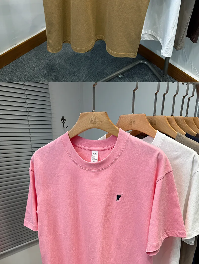 Men's Premium Cotton T-Shirt - Short Sleeve, Loose Fit, Round Neck - Solid Color Summer Top - High-End Casual Style 2025 Collection showcase 17