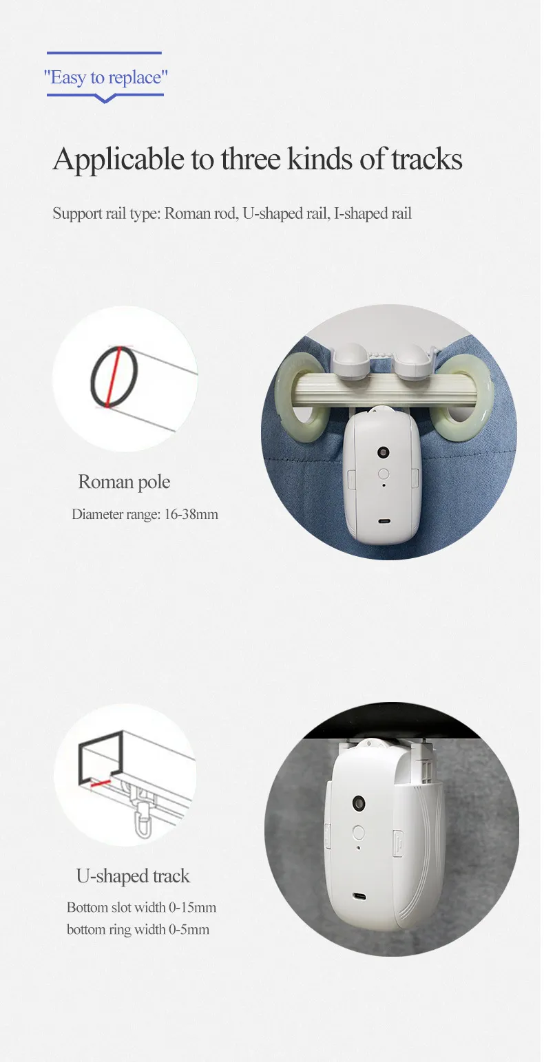 Smart Home Electric Curtain Motor - WiFi Remote Control, Automatic Blinds, Voice Control, Compatible with Tuya/Smart Life App - DIY Home Automation showcase 6