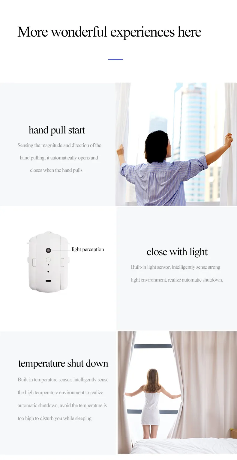 Smart Home Electric Curtain Motor - WiFi Remote Control, Automatic Blinds, Voice Control, Compatible with Tuya/Smart Life App - DIY Home Automation showcase 12