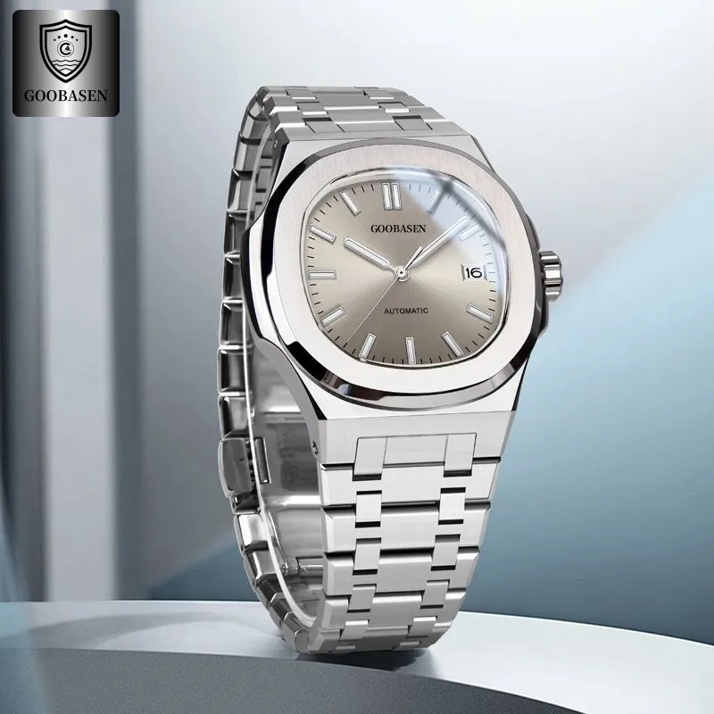Men's Automatic Mechanical Watch, Self-Winding, Stainless Steel Band, Luxury Business Wristwatch for Men, Best Selling, Shock Resistant, Water Resistant showcase 2