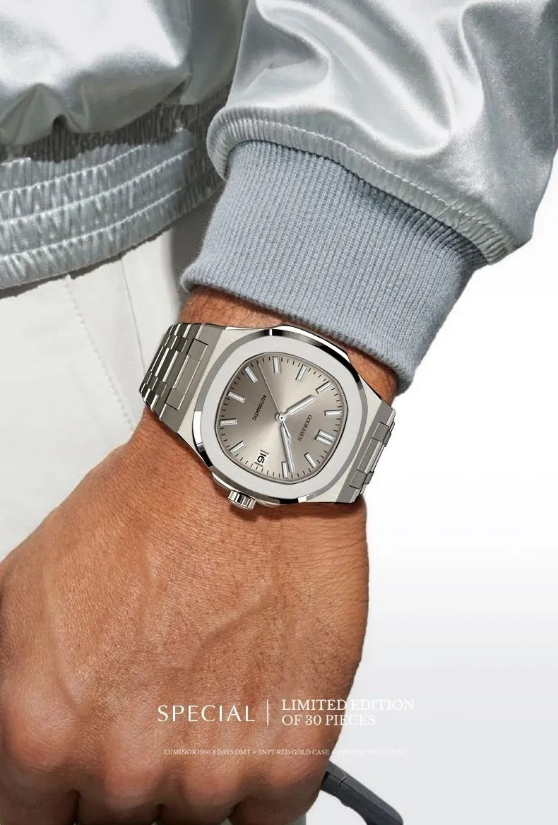 Men's Automatic Mechanical Watch, Self-Winding, Stainless Steel Band, Luxury Business Wristwatch for Men, Best Selling, Shock Resistant, Water Resistant showcase 20