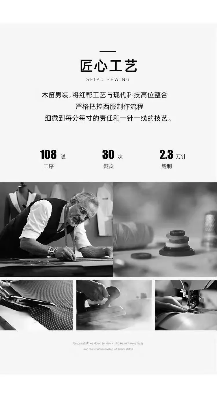 Men's Slim Fit 3-Piece Suit Set - Korean Style Business Dress, Wedding, Prom - All-Match Autumn Winter Suit for Best Man showcase 2