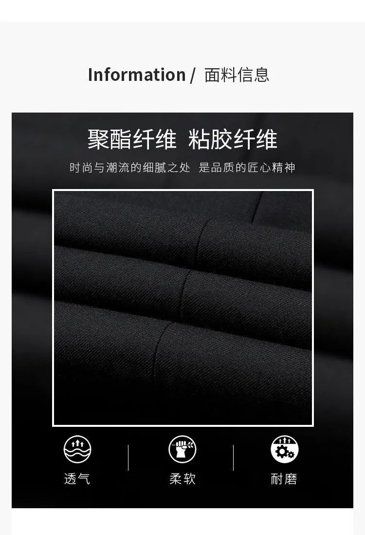 Men's Slim Fit 3-Piece Suit Set - Korean Style Business Dress, Wedding, Prom - All-Match Autumn Winter Suit for Best Man showcase 7