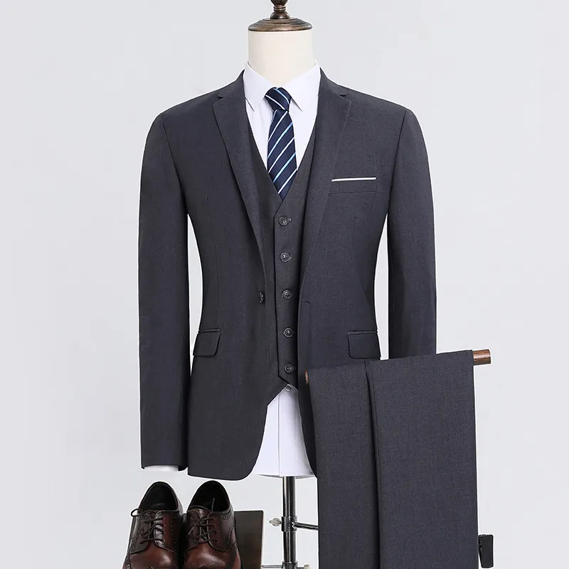 Gray - Jacket Shirt Trousers