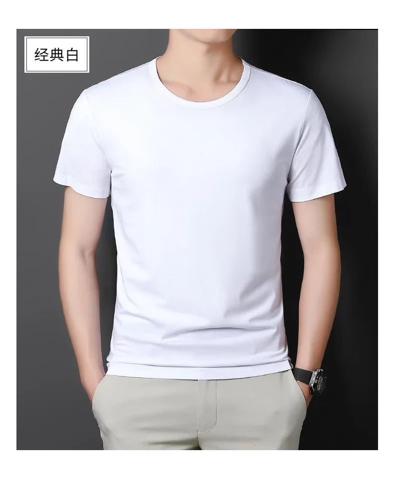 Men's Slim Fit Short Sleeve T-Shirt | 2024 Summer Fashion | Breathable Lightweight Casual Tee | Trendy Half Sleeve Top for Men showcase 5