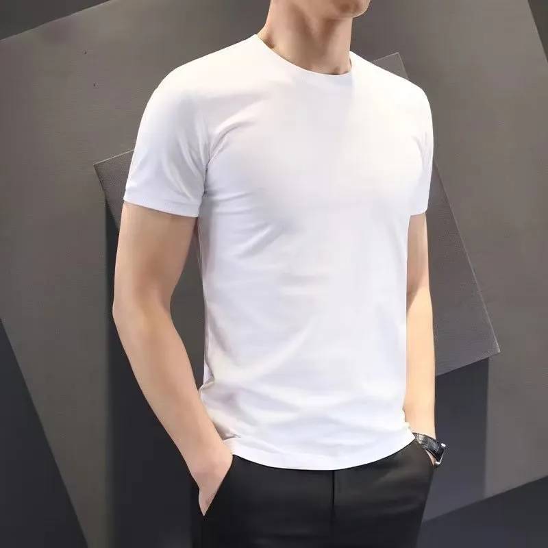 Men's Slim Fit Short Sleeve T-Shirt | 2024 Summer Fashion | Breathable Lightweight Casual Tee | Trendy Half Sleeve Top for Men thumbnail 6