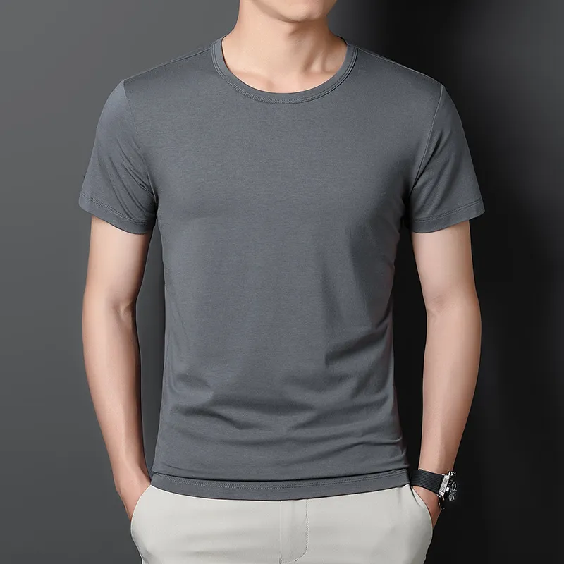 Men's Slim Fit Short Sleeve T-Shirt | 2024 Summer Fashion | Breathable Lightweight Casual Tee | Trendy Half Sleeve Top for Men thumbnail 4