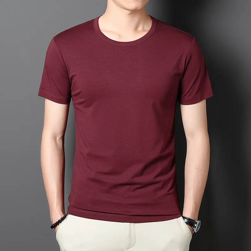 Men's Slim Fit Short Sleeve T-Shirt | 2024 Summer Fashion | Breathable Lightweight Casual Tee | Trendy Half Sleeve Top for Men thumbnail 3