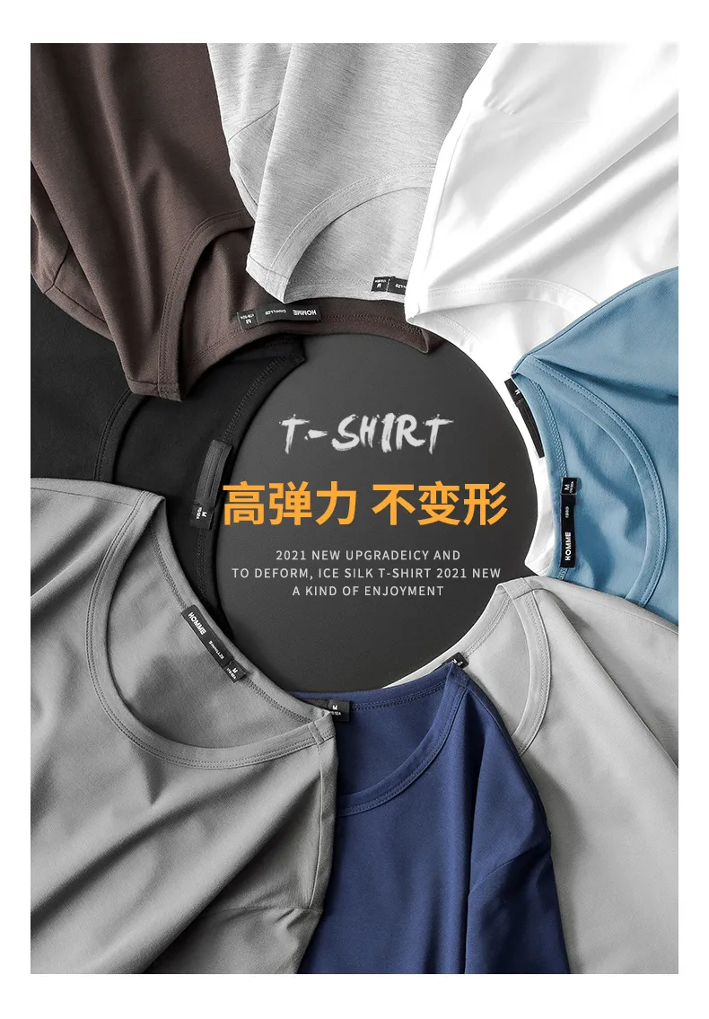 Men's Slim Fit Short Sleeve T-Shirt | 2024 Summer Fashion | Breathable Lightweight Casual Tee | Trendy Half Sleeve Top for Men showcase 3