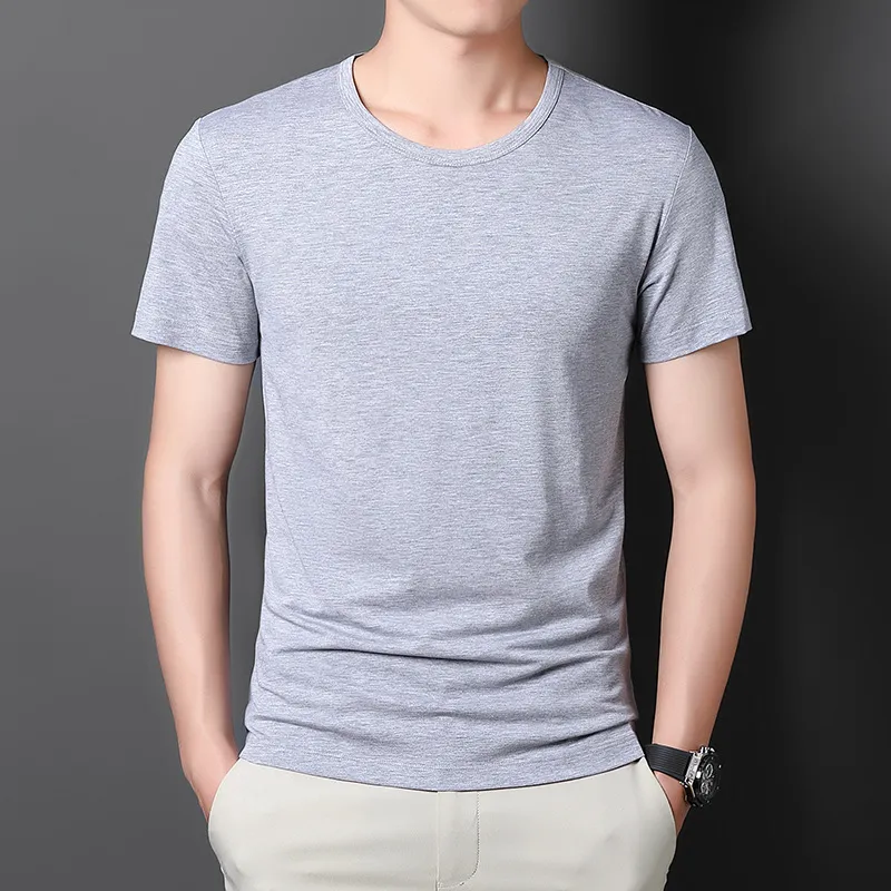 Men's Slim Fit Short Sleeve T-Shirt | 2024 Summer Fashion | Breathable Lightweight Casual Tee | Trendy Half Sleeve Top for Men thumbnail 2