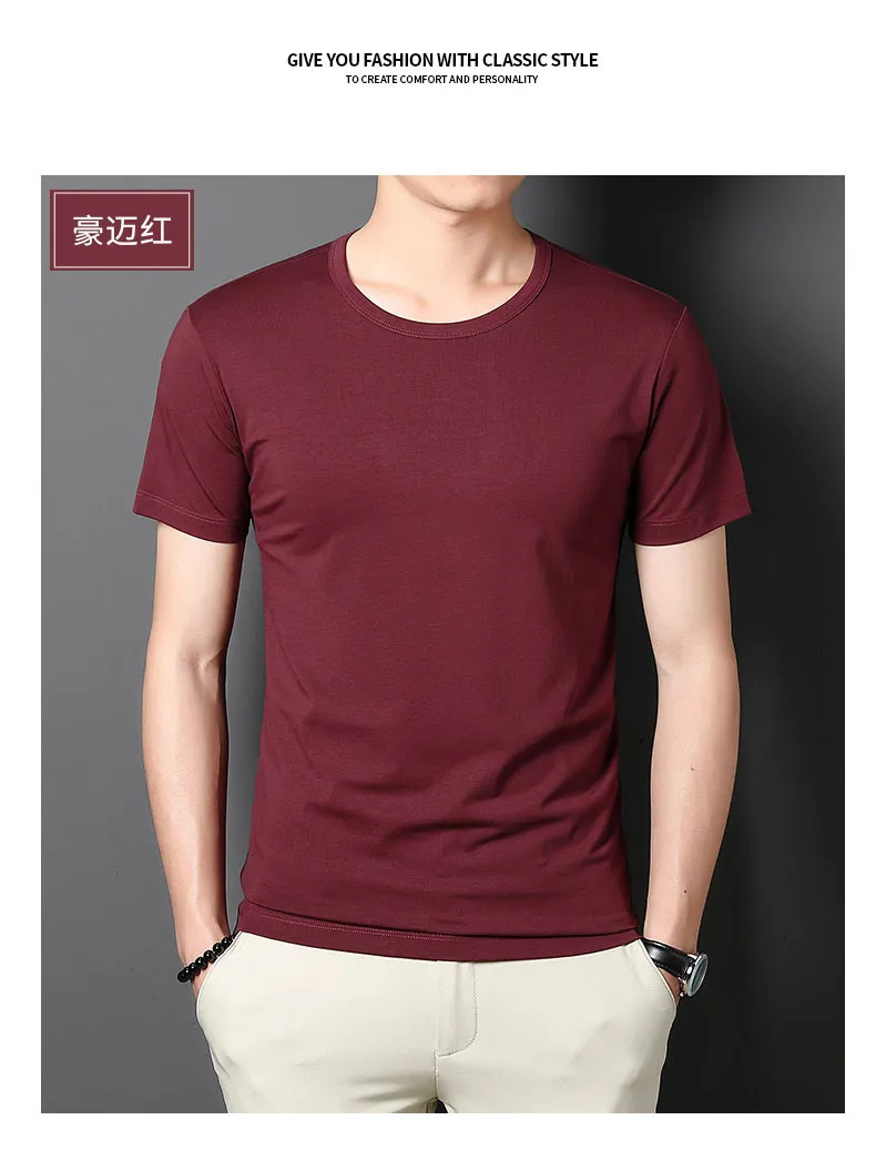 Men's Slim Fit Short Sleeve T-Shirt | 2024 Summer Fashion | Breathable Lightweight Casual Tee | Trendy Half Sleeve Top for Men showcase 9