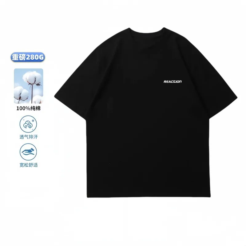 Jackson Wang T-Shirt Men's Summer Short Sleeve Heavyweight Cotton Tee American Style Trendy Brand Top - Celebrity Internet Inspired Fashion thumbnail 3