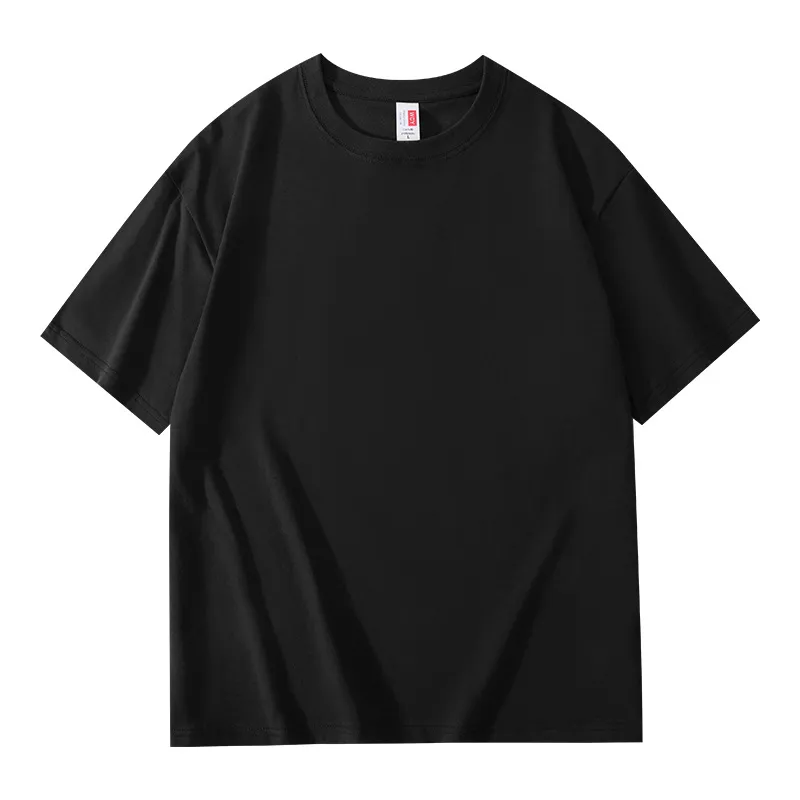 Men's Premium Xinjiang Long-Staple Cotton T-Shirt - Heavyweight Solid Color Summer Tee, Loose Fit Crew Neck Undershirt, Short Sleeve Casual Top thumbnail 9