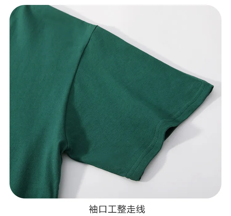Men's Premium Xinjiang Long-Staple Cotton T-Shirt - Heavyweight Solid Color Summer Tee, Loose Fit Crew Neck Undershirt, Short Sleeve Casual Top showcase 17
