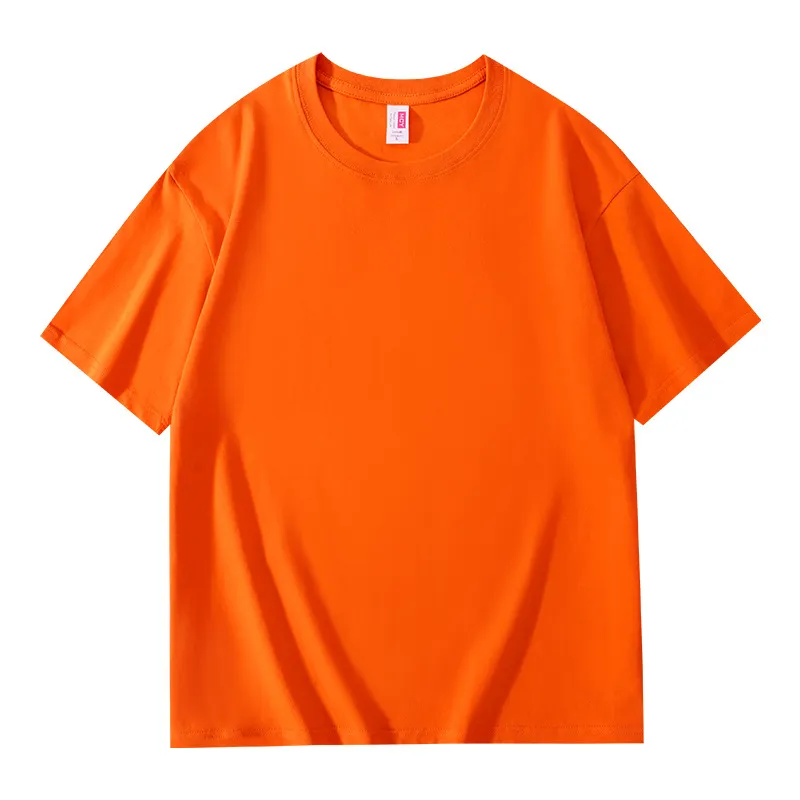 Men's Premium Xinjiang Long-Staple Cotton T-Shirt - Heavyweight Solid Color Summer Tee, Loose Fit Crew Neck Undershirt, Short Sleeve Casual Top thumbnail 10