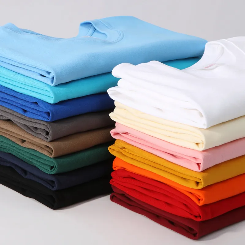 Men's Premium Xinjiang Long-Staple Cotton T-Shirt - Heavyweight Solid Color Summer Tee, Loose Fit Crew Neck Undershirt, Short Sleeve Casual Top thumbnail 2