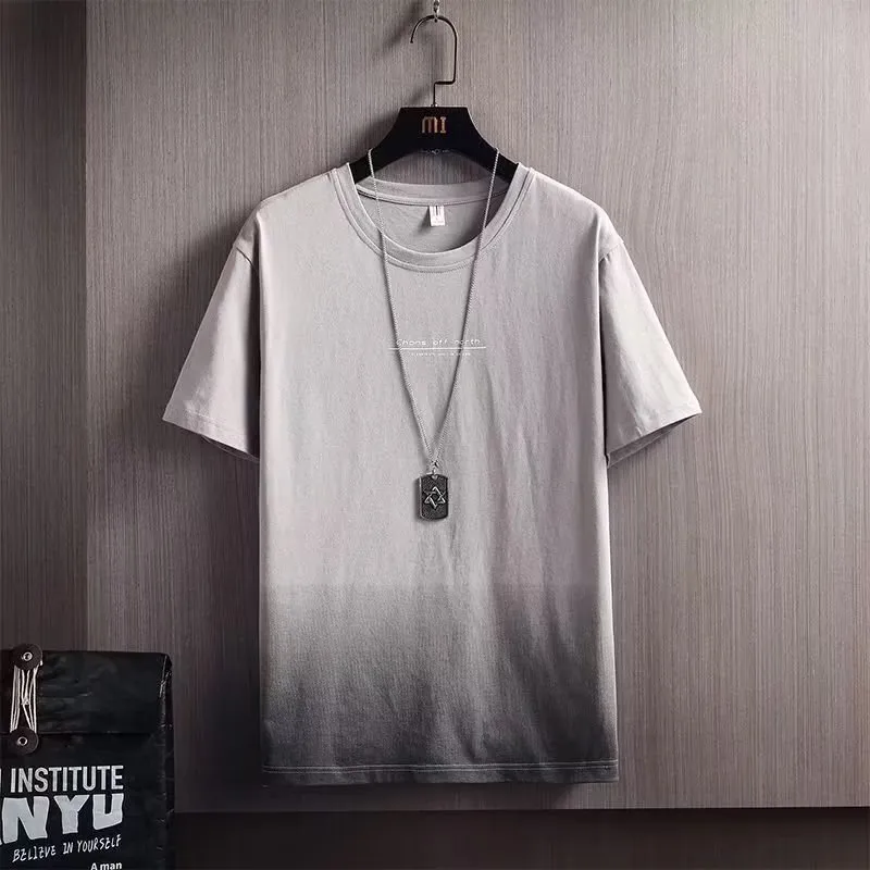 Men's Short Sleeve T-Shirt Summer Cotton Linen Blend Top - Breathable Solid Color Casual Tee for Men's Fashion thumbnail 6