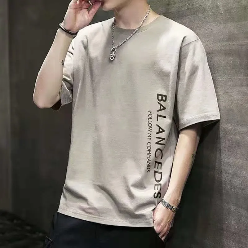 Men's Casual Short Sleeve T-Shirt Summer Cotton Crew Neck Tee Loose Fit Basic Top Plus Size Comfortable Everyday Wear thumbnail 1