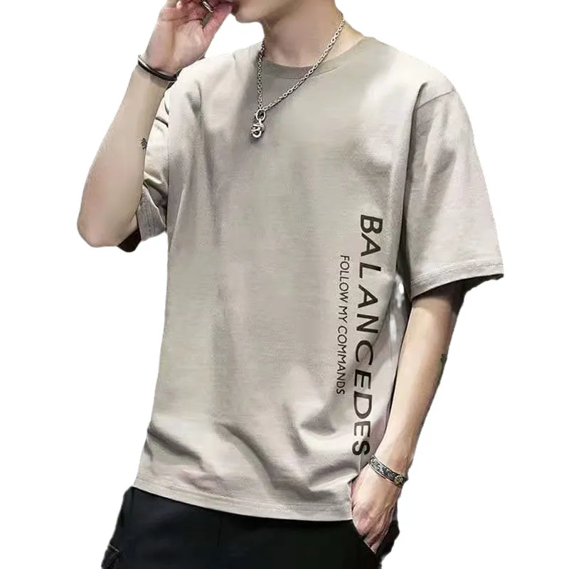 Men's Casual Short Sleeve T-Shirt Summer Cotton Crew Neck Tee Loose Fit Basic Top Plus Size Comfortable Everyday Wear thumbnail 5