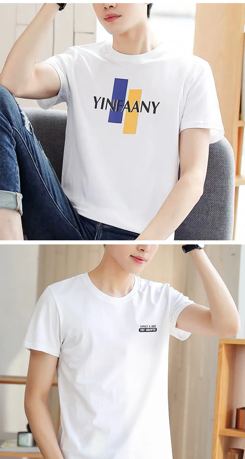 Men's Casual Short Sleeve T-Shirt Summer Cotton Crew Neck Tee Loose Fit Basic Top Plus Size Comfortable Everyday Wear showcase 16