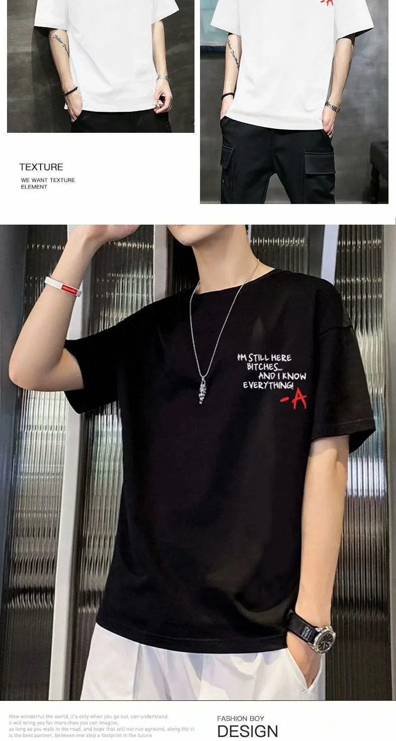Men's Casual Short Sleeve T-Shirt Summer Cotton Crew Neck Tee Loose Fit Basic Top Plus Size Comfortable Everyday Wear showcase 9