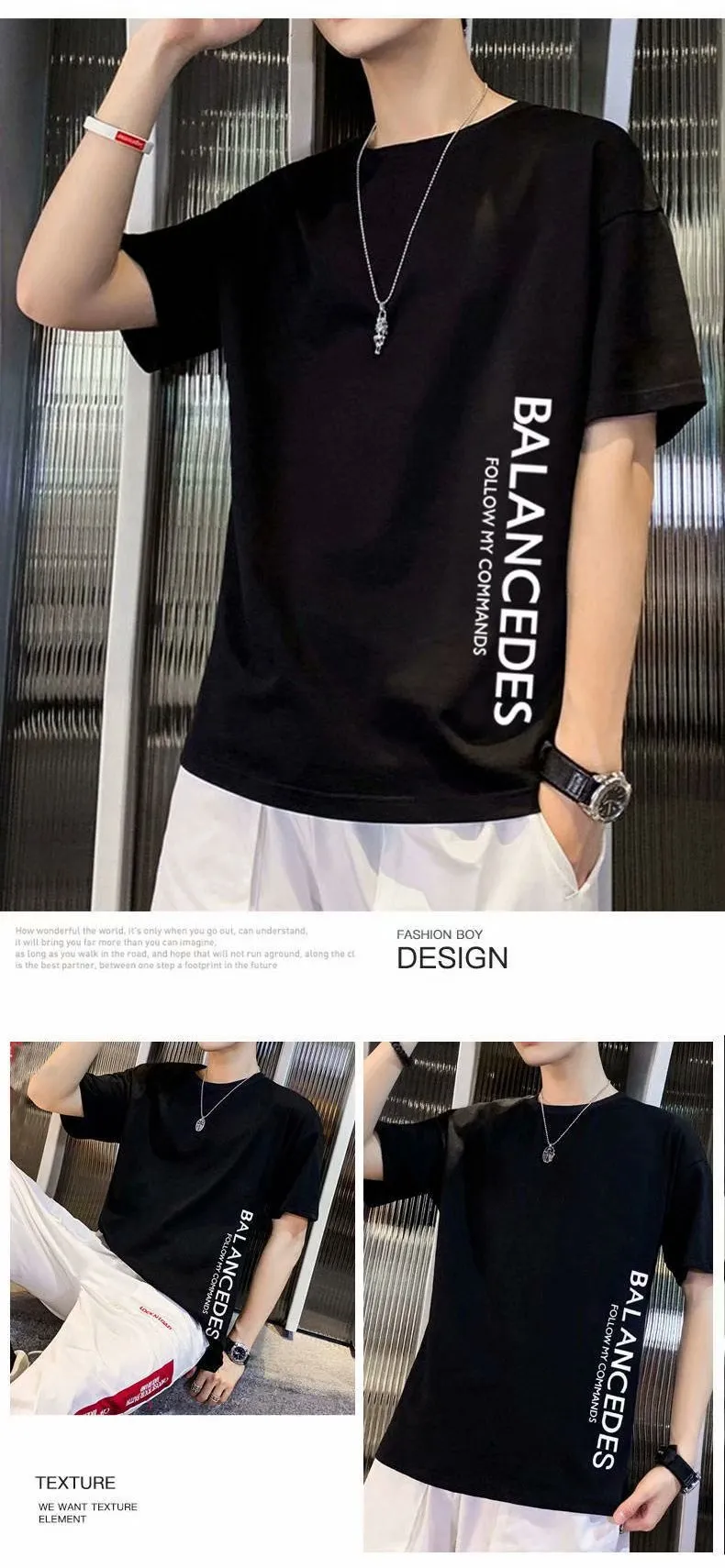 Men's Casual Short Sleeve T-Shirt Summer Cotton Crew Neck Tee Loose Fit Basic Top Plus Size Comfortable Everyday Wear showcase 6
