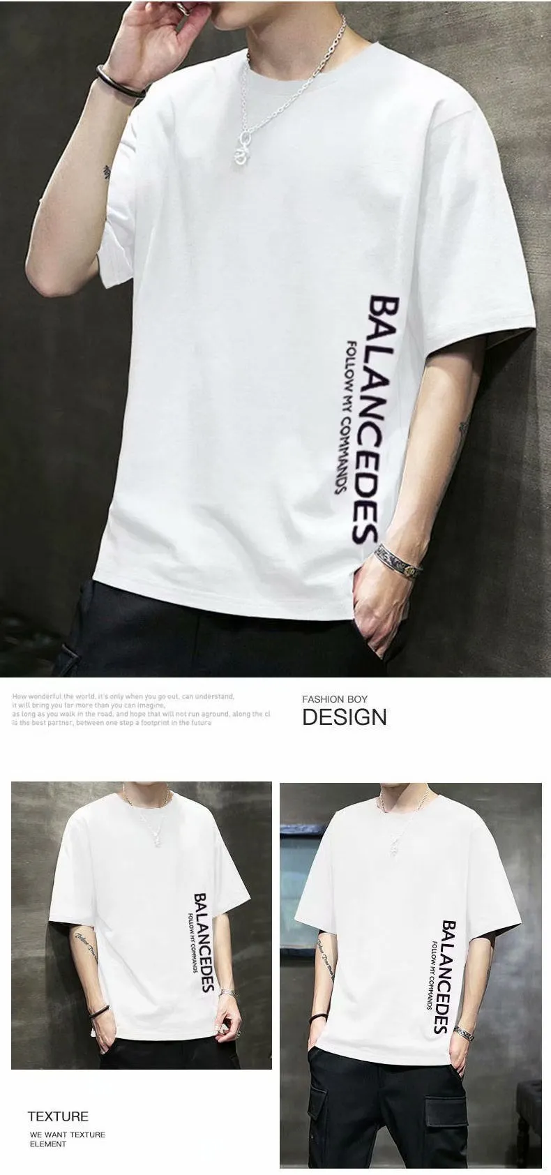 Men's Casual Short Sleeve T-Shirt Summer Cotton Crew Neck Tee Loose Fit Basic Top Plus Size Comfortable Everyday Wear showcase 5
