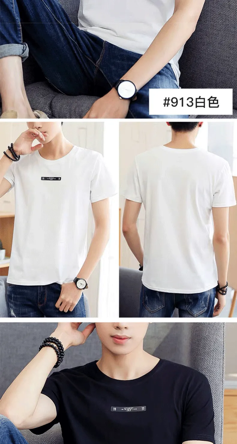 Men's Casual Short Sleeve T-Shirt Summer Cotton Crew Neck Tee Loose Fit Basic Top Plus Size Comfortable Everyday Wear showcase 19