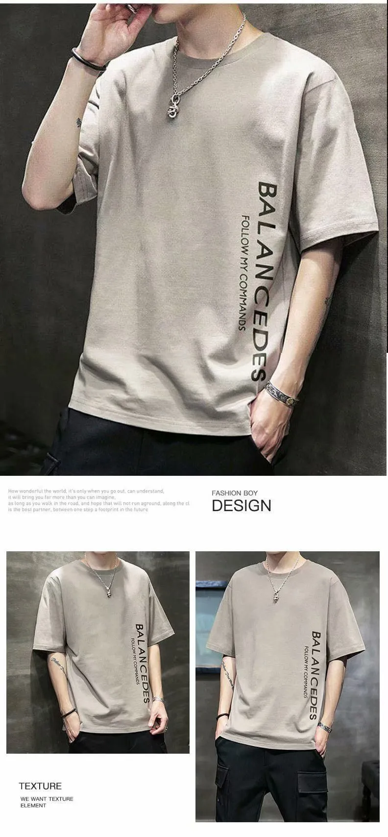 Men's Casual Short Sleeve T-Shirt Summer Cotton Crew Neck Tee Loose Fit Basic Top Plus Size Comfortable Everyday Wear showcase 4