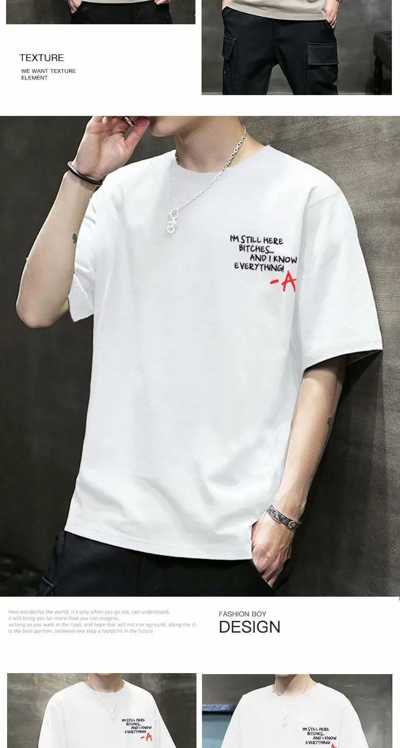 Men's Casual Short Sleeve T-Shirt Summer Cotton Crew Neck Tee Loose Fit Basic Top Plus Size Comfortable Everyday Wear showcase 8