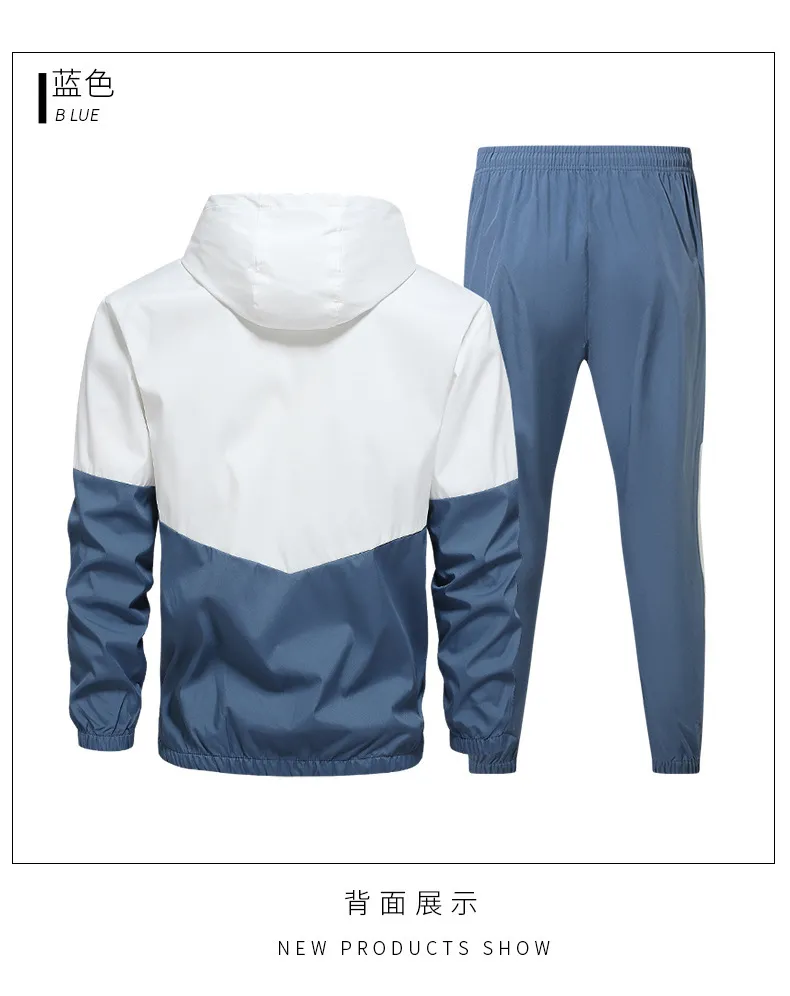 Men's Casual Suit Jacket Set - Autumn Fashion Trendy Sportswear for Young Men - Cross-border Style showcase 14
