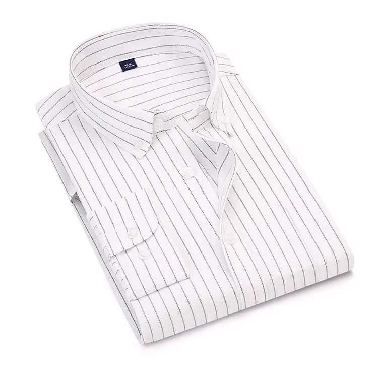 Men's Long Sleeve Oxford Shirt - Trendy Casual Button Down Dress Shirt, No-Iron Cotton Fabric, Versatile for Work & Everyday Wear thumbnail 10