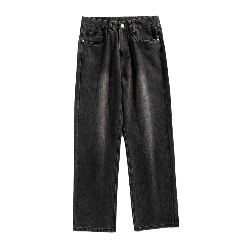 Men's Loose Fit Wide Leg Jeans - Minger American Fashion Brand - All-Match Dagging Straight Long Pants for Men thumbnail 5