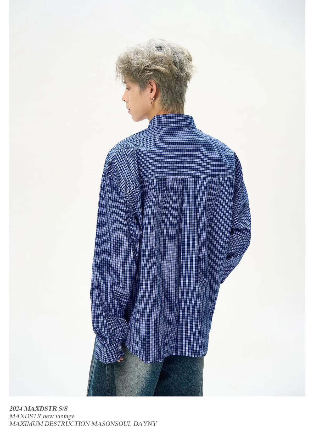 Men's Plaid Long Sleeve Shirt Retro American Style Loose Fit Jacket Trendy All-Match Top Spring Autumn Fashion High Street Niche Design showcase 15