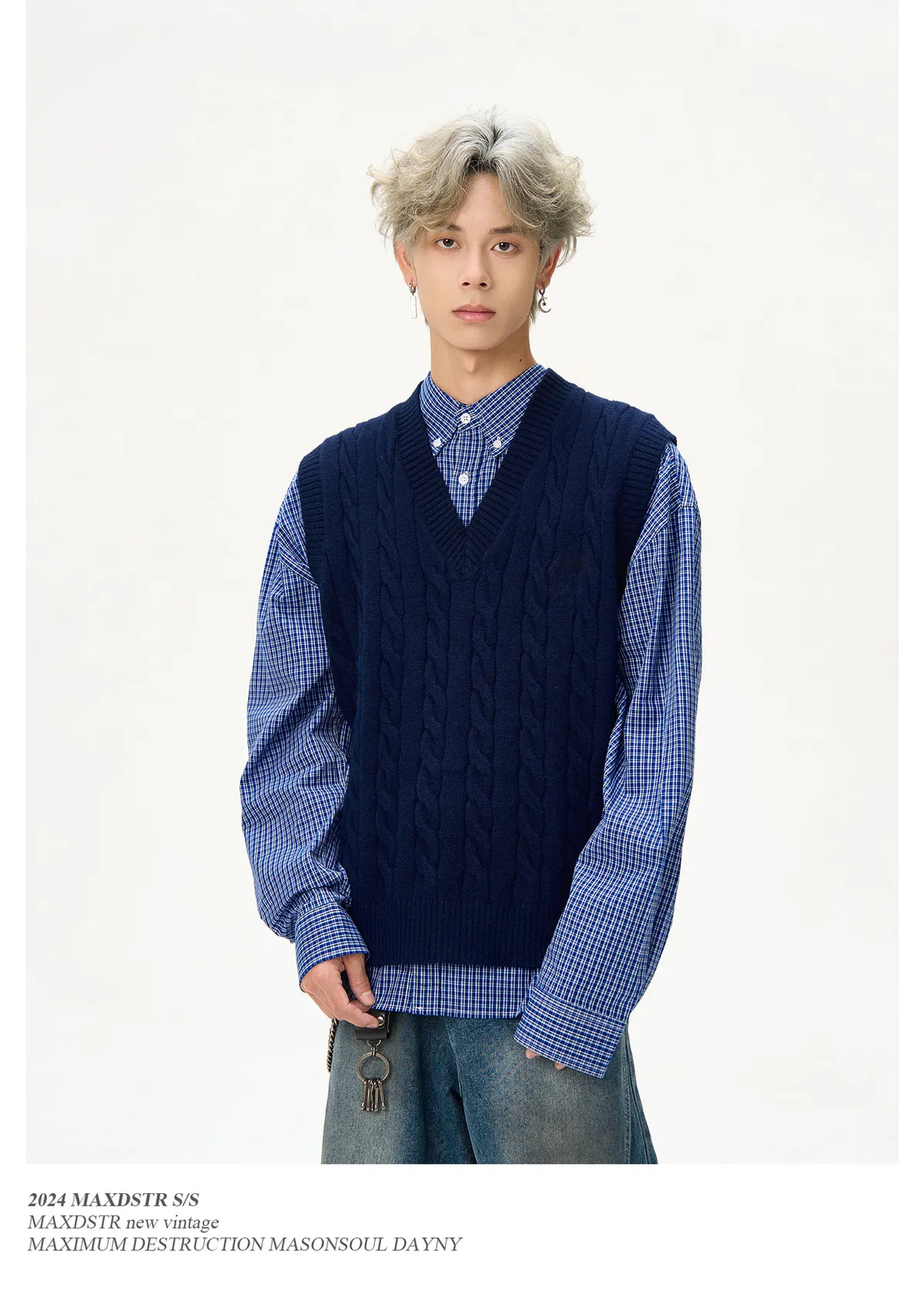 Men's Plaid Long Sleeve Shirt Retro American Style Loose Fit Jacket Trendy All-Match Top Spring Autumn Fashion High Street Niche Design showcase 7