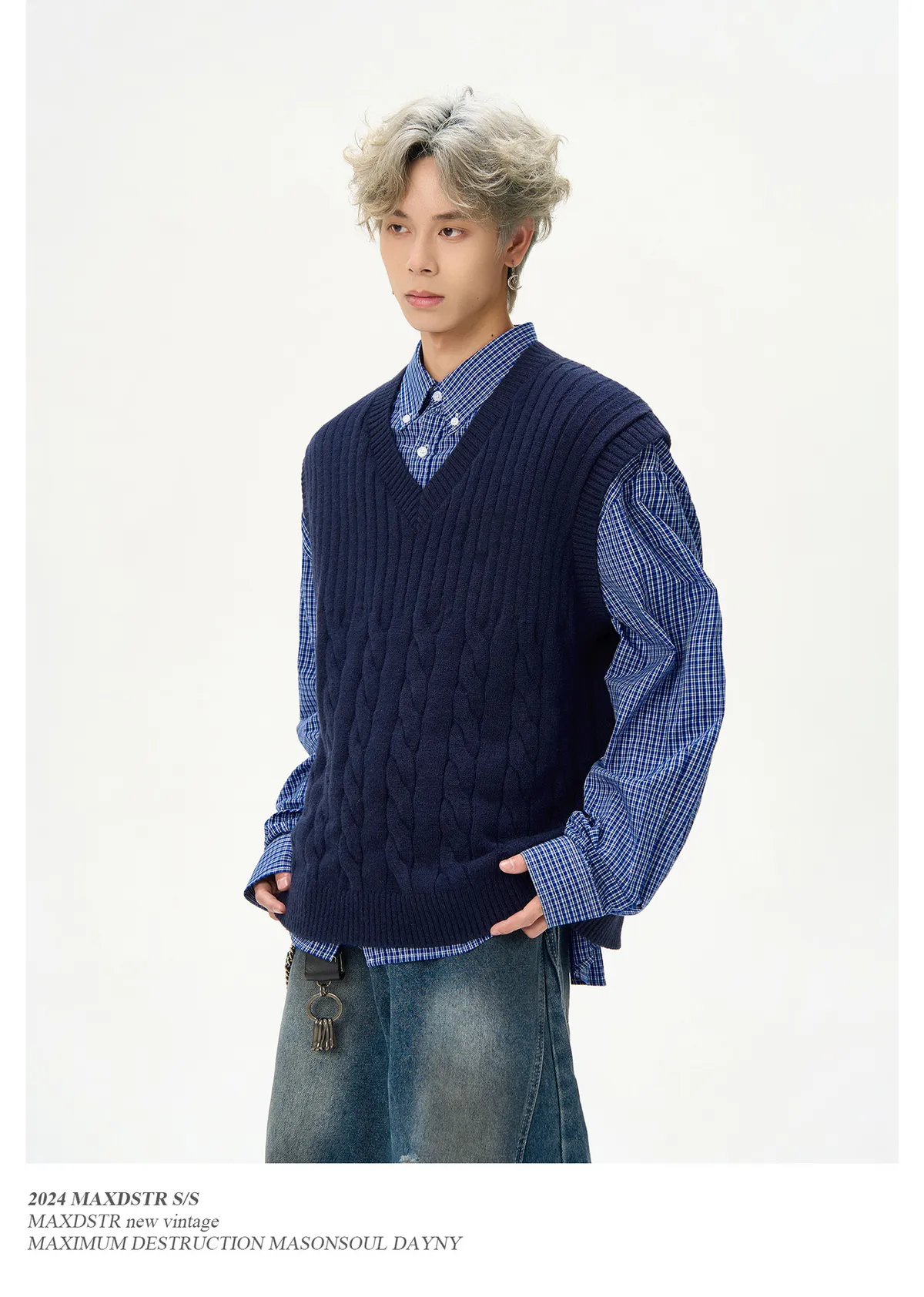 Men's Plaid Long Sleeve Shirt Retro American Style Loose Fit Jacket Trendy All-Match Top Spring Autumn Fashion High Street Niche Design showcase 8