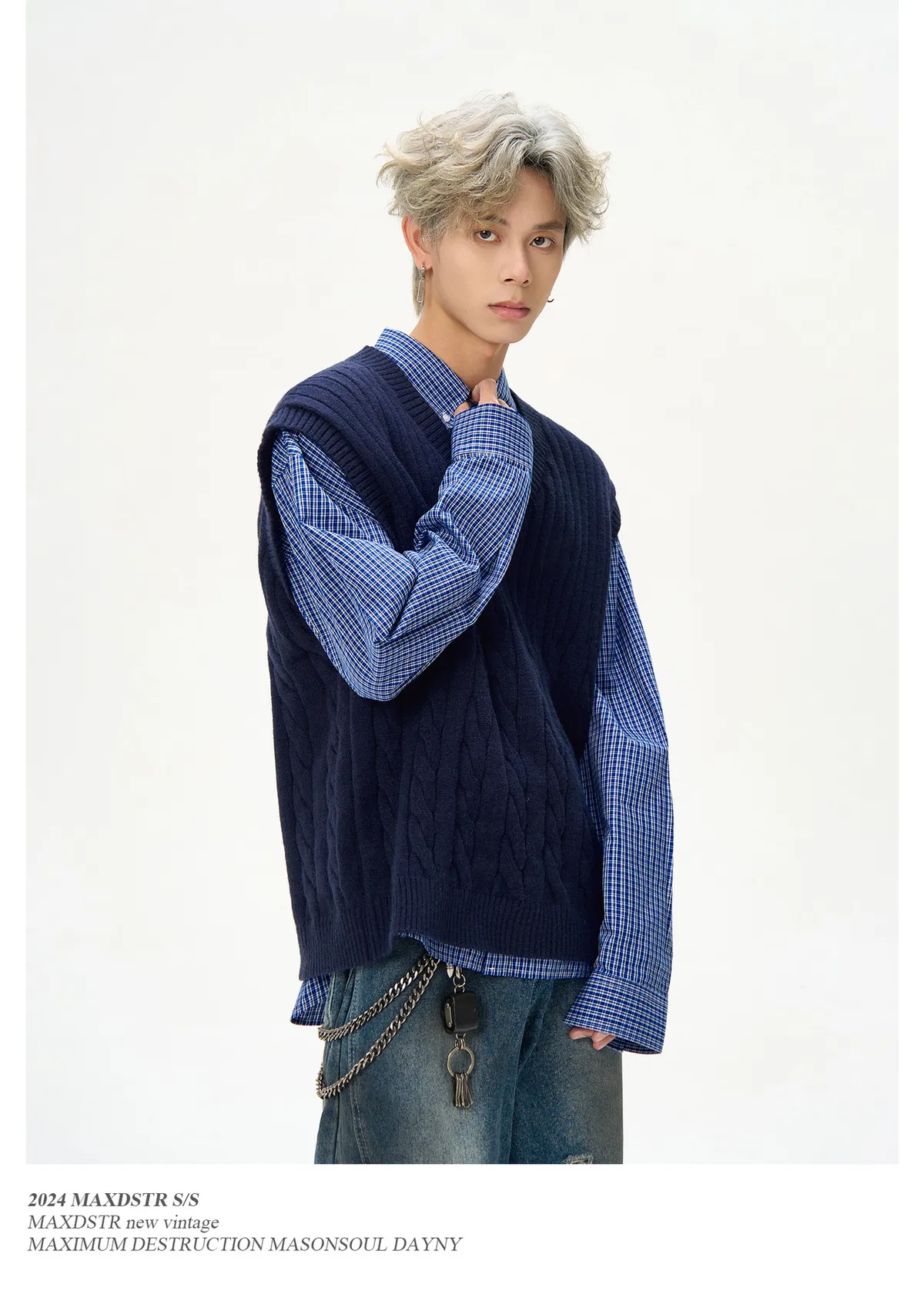 Men's Plaid Long Sleeve Shirt Retro American Style Loose Fit Jacket Trendy All-Match Top Spring Autumn Fashion High Street Niche Design showcase 6
