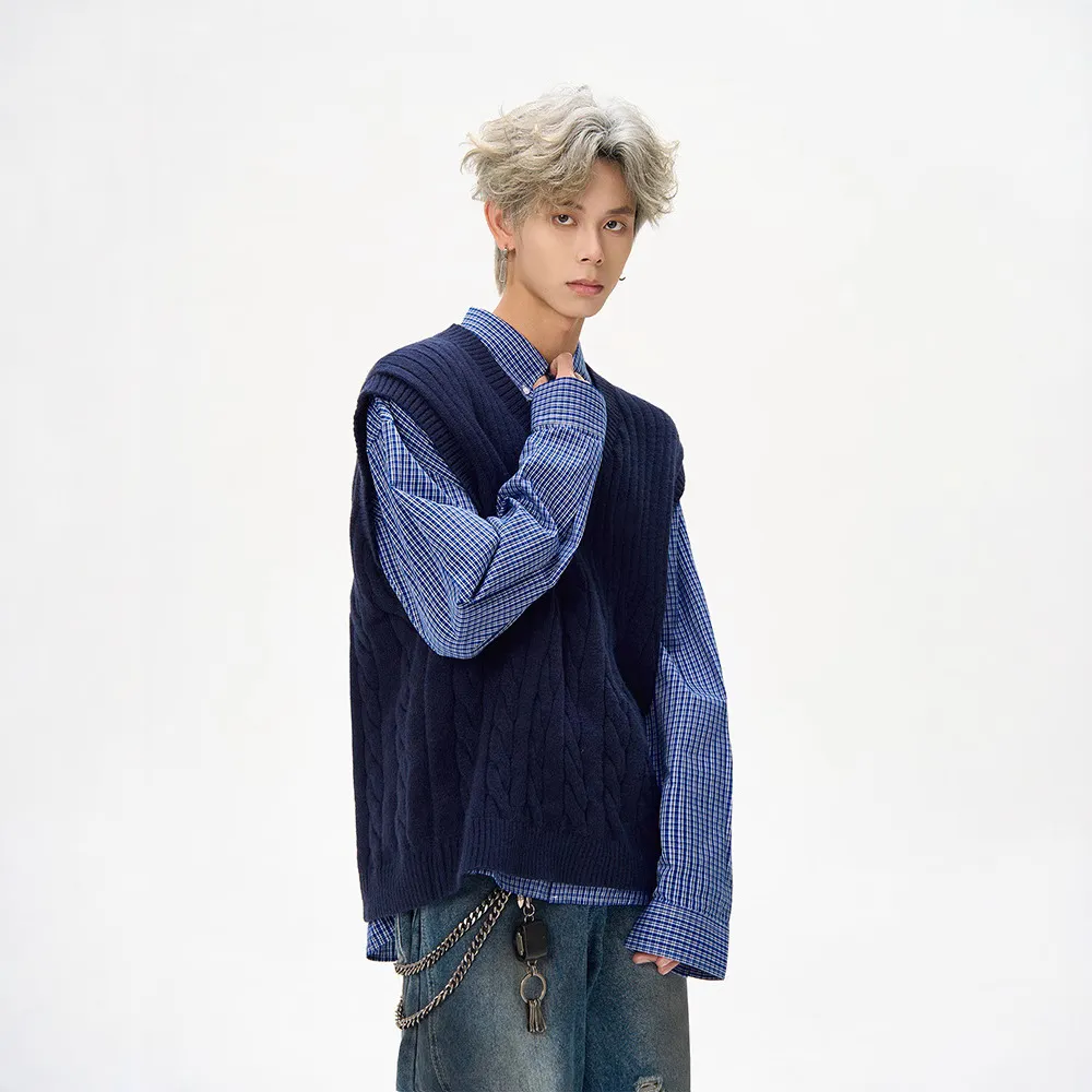 Men's Plaid Long Sleeve Shirt Retro American Style Loose Fit Jacket Trendy All-Match Top Spring Autumn Fashion High Street Niche Design thumbnail 3