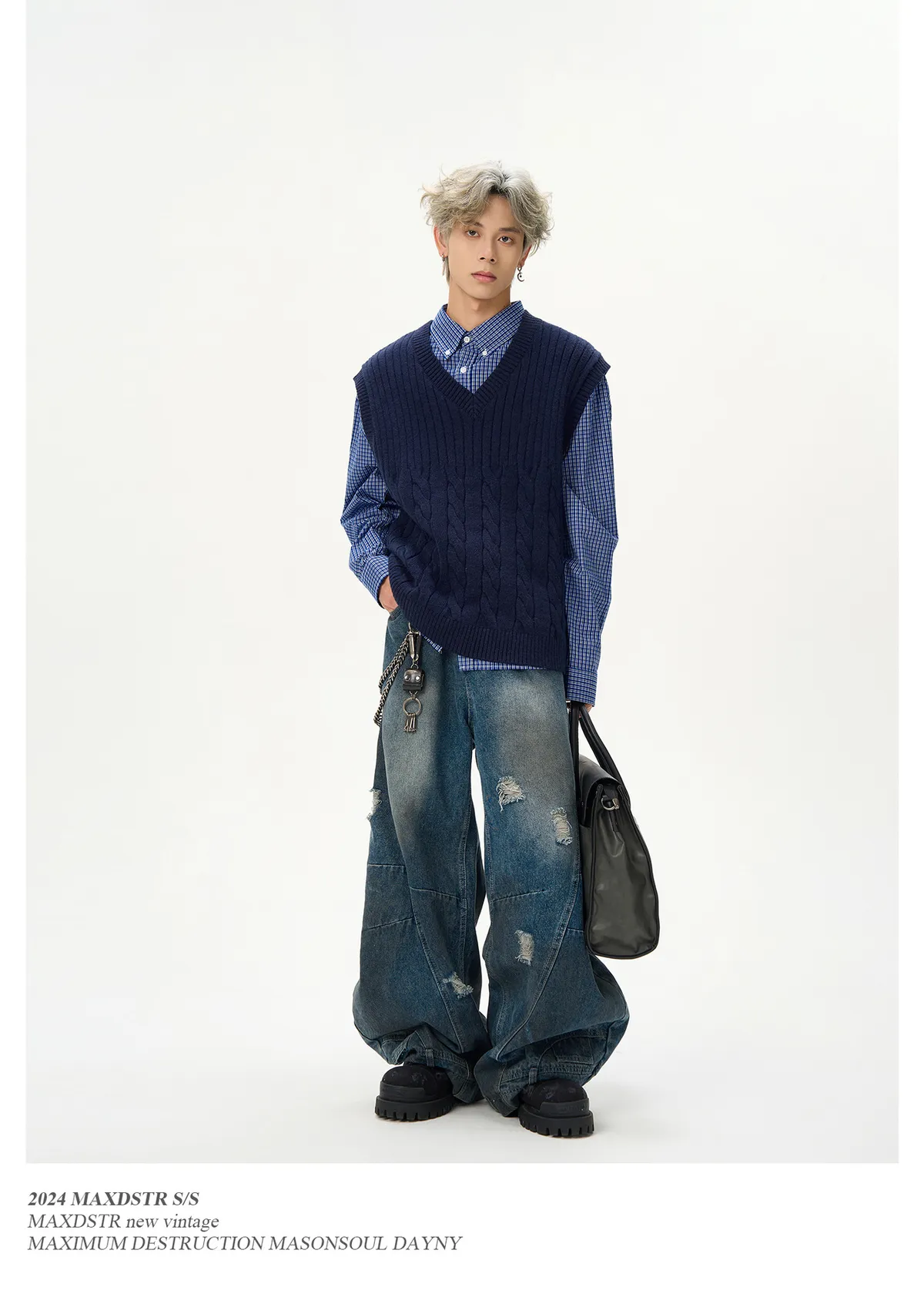 Men's Plaid Long Sleeve Shirt Retro American Style Loose Fit Jacket Trendy All-Match Top Spring Autumn Fashion High Street Niche Design showcase 10